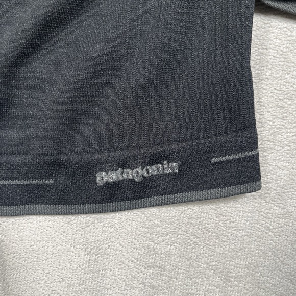 VTG Patagonia Capaline Base Layer Top Men's L Black Pullover 1/4 Zip Gorpcore - Picture 3 of 7